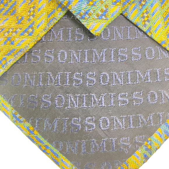 MISSONI -Set of 3 Men’s 100% Silk Tie Necktie Zigzag Pattern (Read Condition) - Picture 7 of 12
